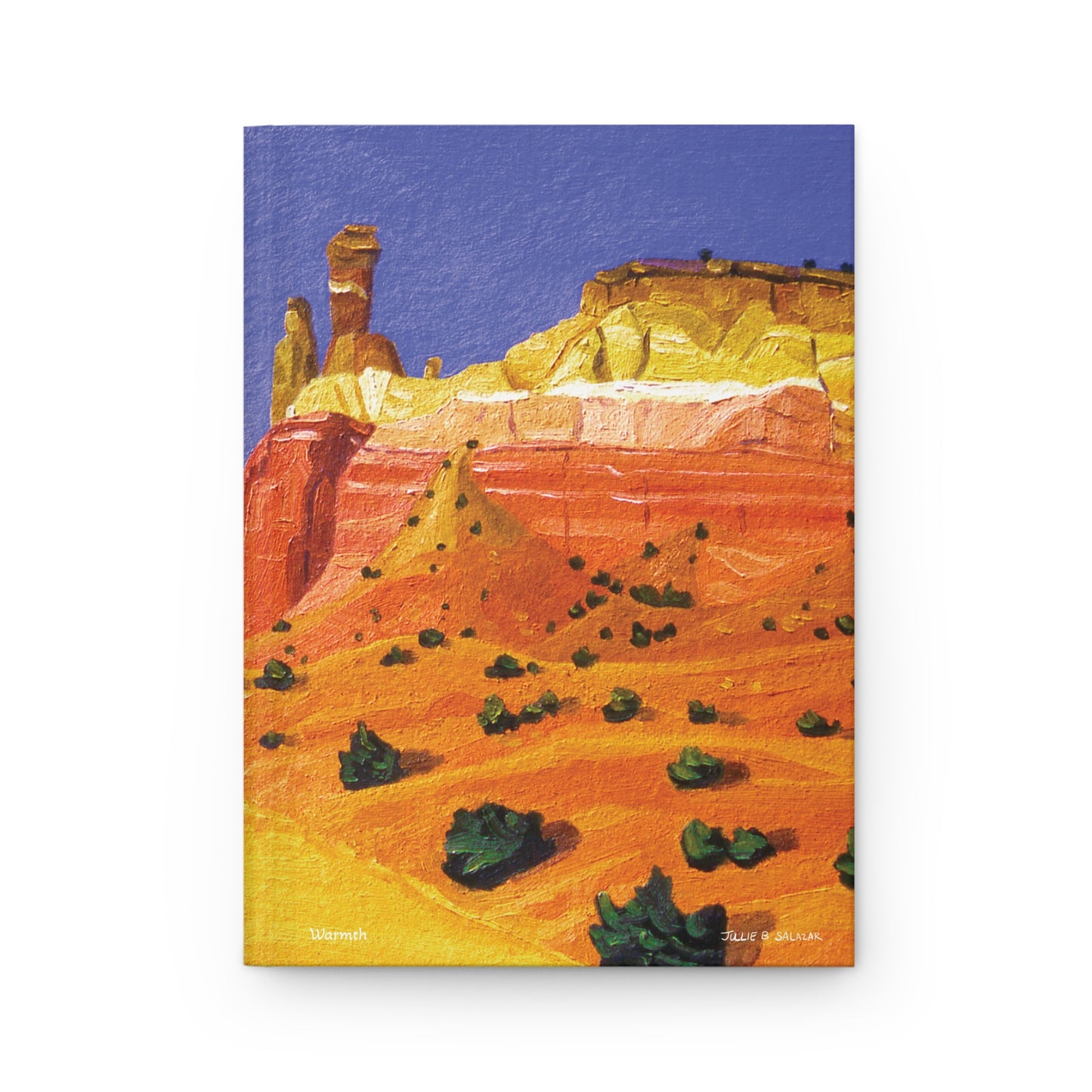"Warmth", Southwest Landscape, Oil on Paper Art Print, Hardcover Journal—Lined or Blank