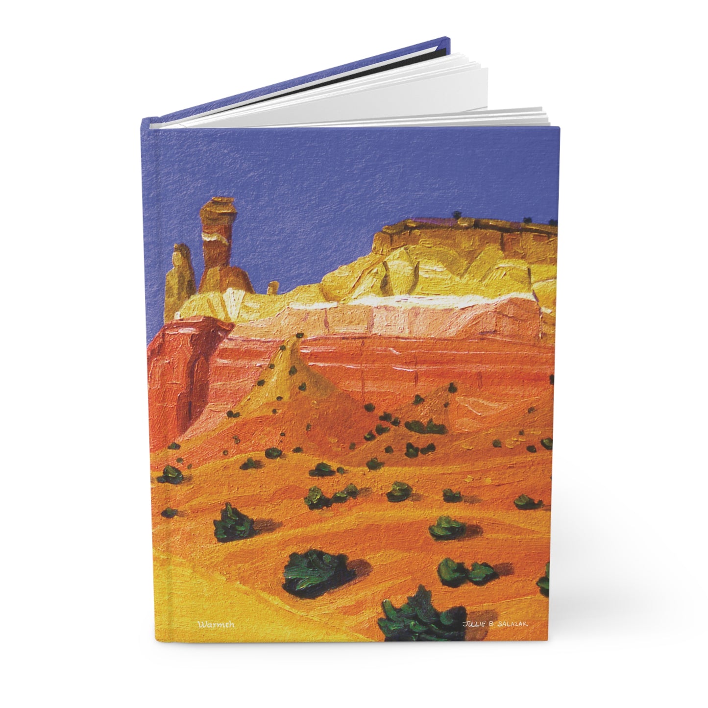 "Warmth", Southwest Landscape, Oil on Paper Art Print, Hardcover Journal—Lined or Blank