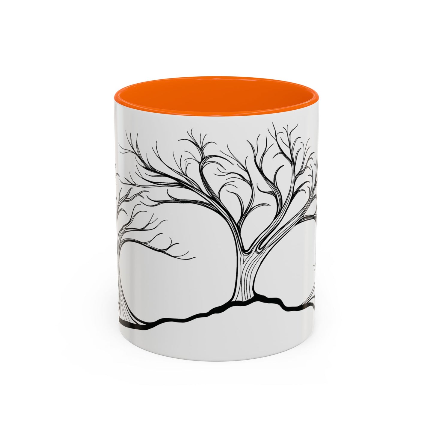 “Winter Wonder”, IMAGINE™ Series, Hand-Drawn Art Print, White Ceramic Accent Mug—4 of 4 Seasons Collection—15 oz or 11 oz