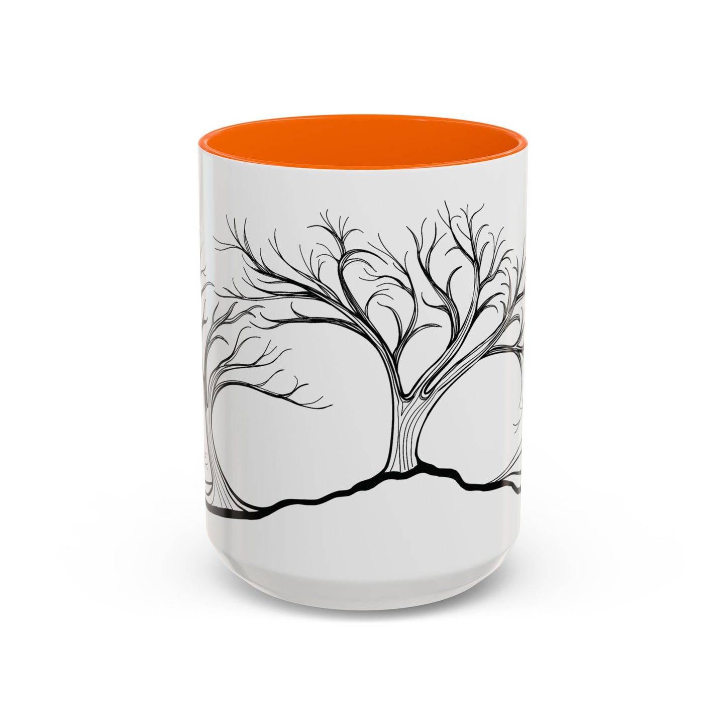 “Winter Wonder”, IMAGINE™ Series, Hand-Drawn Art Print, White Ceramic Accent Mug—4 of 4 Seasons Collection—15 oz or 11 oz