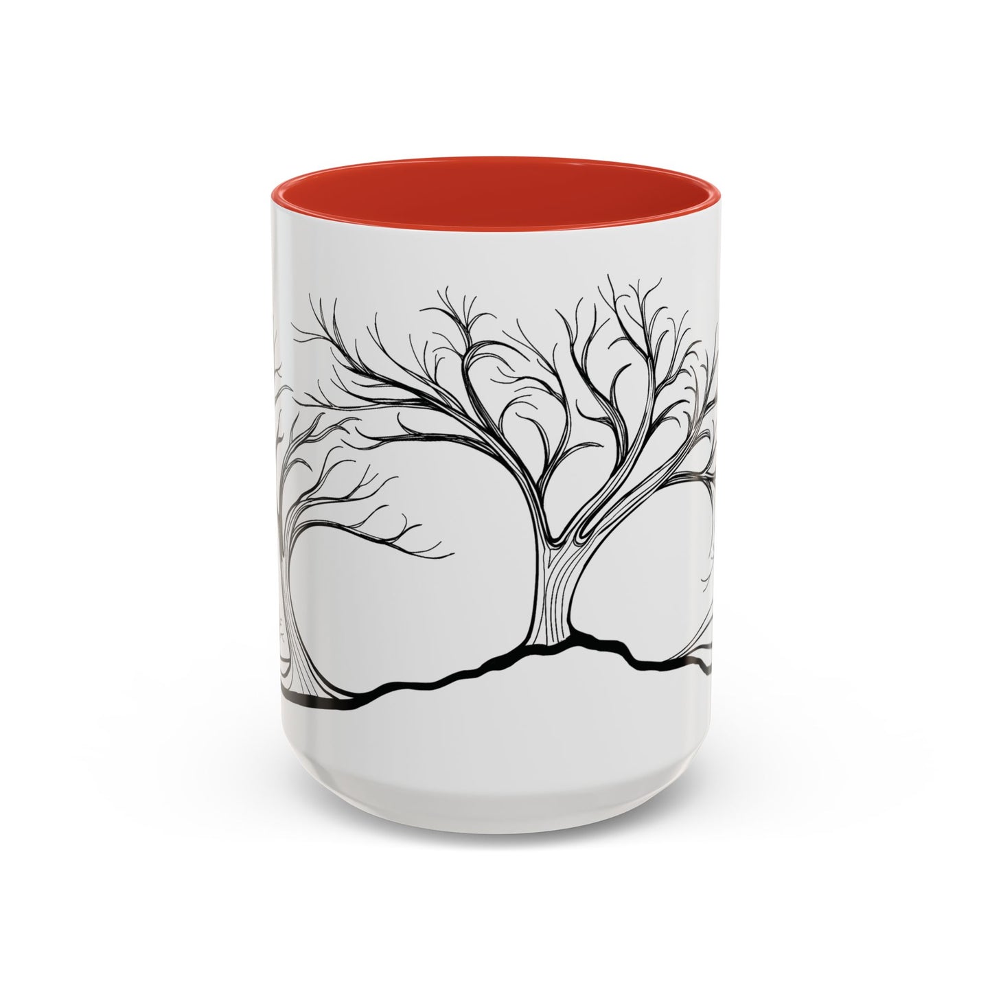 “Winter Wonder”, IMAGINE™ Series, Hand-Drawn Art Print, White Ceramic Accent Mug—4 of 4 Seasons Collection—15 oz or 11 oz