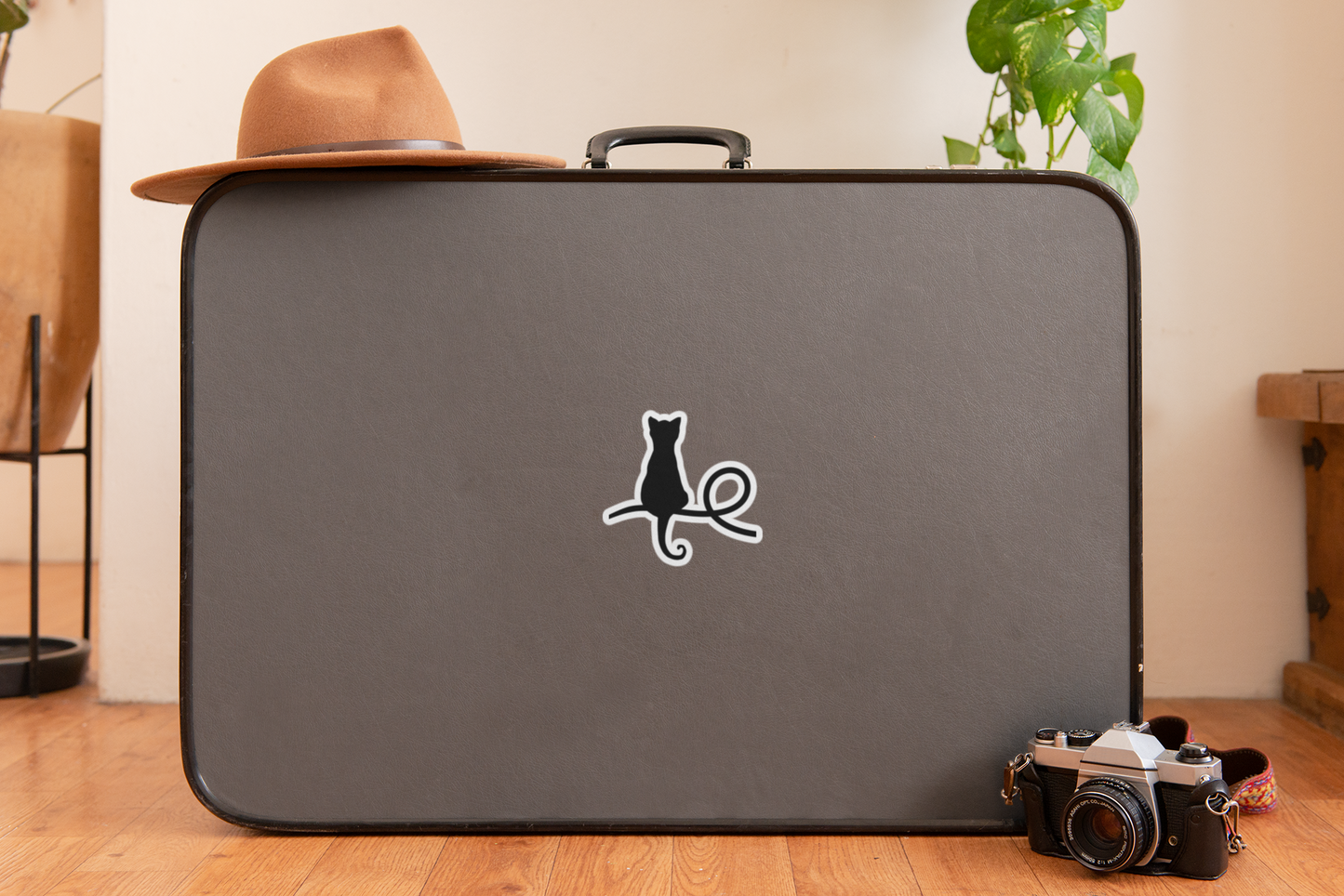 “Daydreaming”, IMAGINE™ Series, Hand-Drawn Art Print, Kiss-Cut Stickers, Stellar Kitty Cat Collection, 2, 3, 4, 6, inch