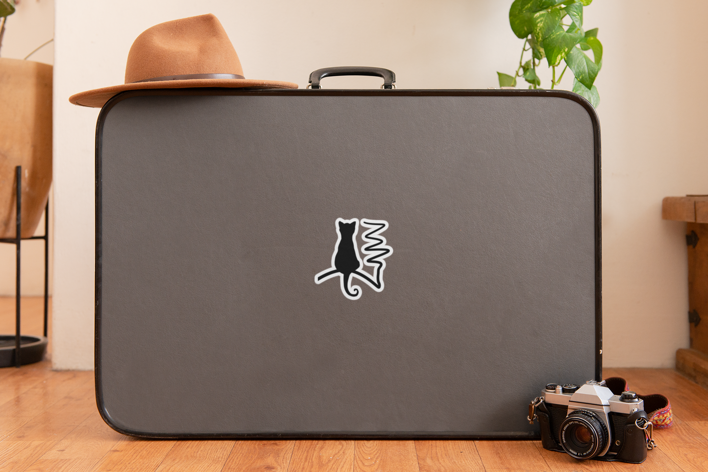 “Distant Storm”, IMAGINE™ Series, Hand-Drawn Art Print, Kiss-Cut Stickers, Stellar Kitty Cat Collection, 2, 3, 4, 6, inch