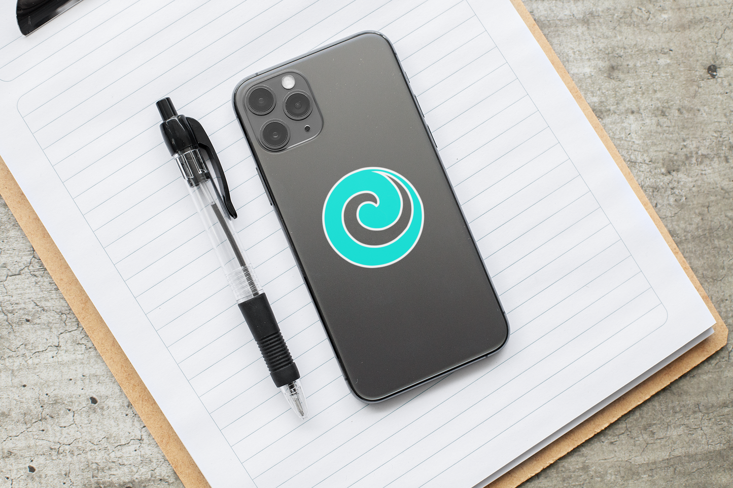 "Julie’s Spiral”, IMAGINE™ Series, Hand-Drawn Art Print, Kiss-Cut Stickers, 21 Colors, 2, 3, 4, 6 inch