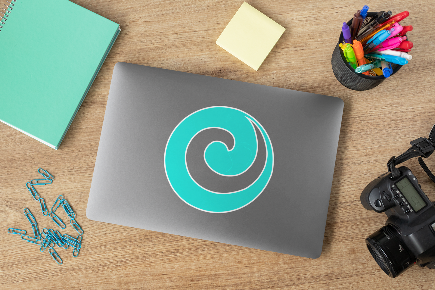 "Julie’s Spiral”, IMAGINE™ Series, Hand-Drawn Art Print, Kiss-Cut Stickers, 21 Colors, 2, 3, 4, 6 inch