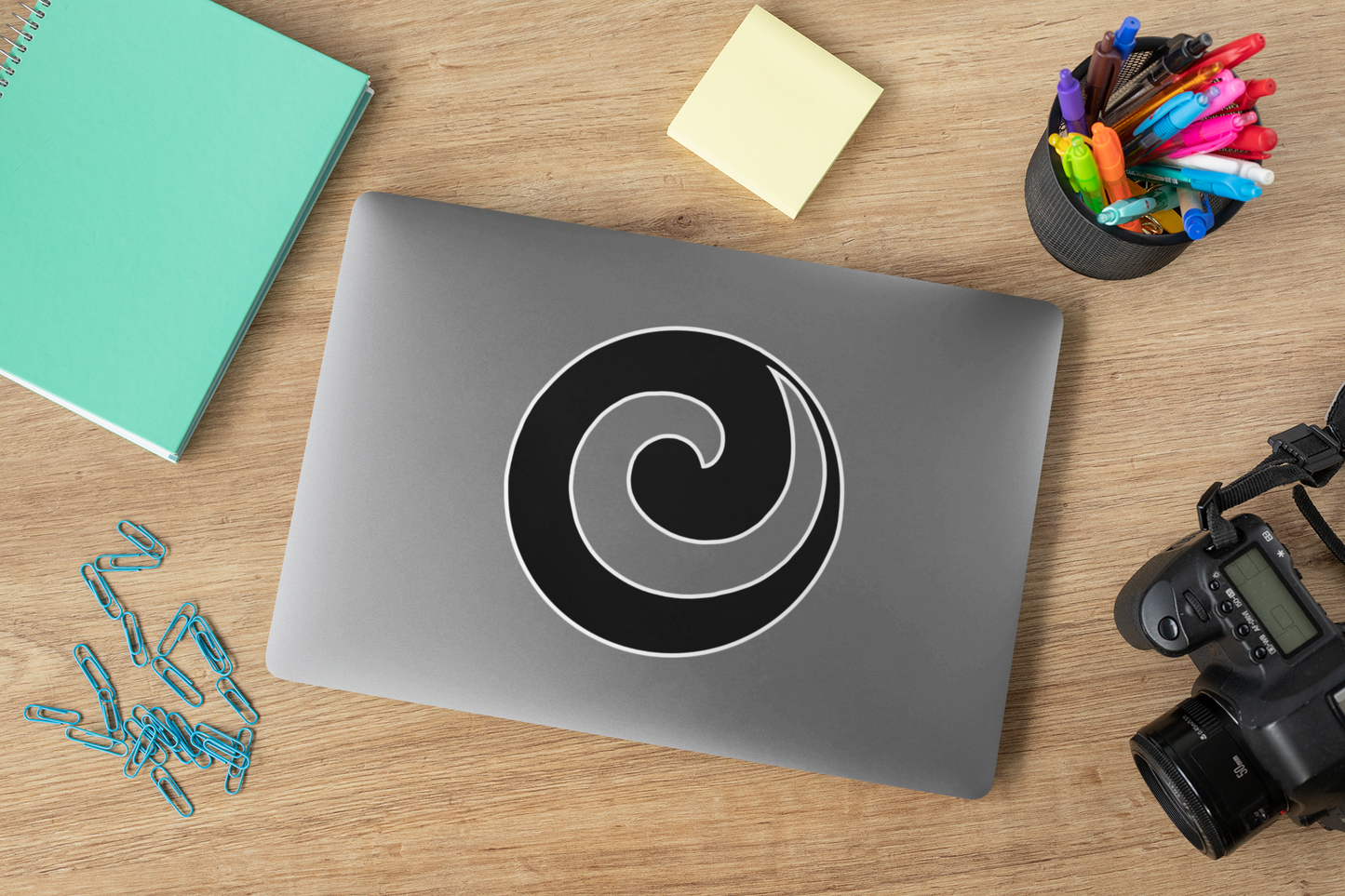 "Julie’s Spiral”, IMAGINE™ Series, Hand-Drawn Art Print, Kiss-Cut Stickers, 21 Colors, 2, 3, 4, 6 inch