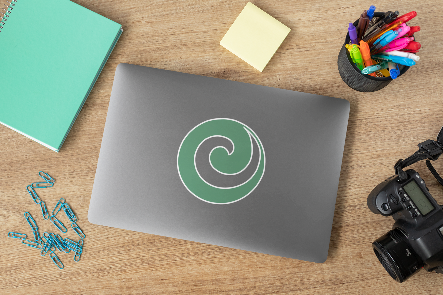 "Julie’s Spiral”, IMAGINE™ Series, Hand-Drawn Art Print, Kiss-Cut Stickers, 21 Colors, 2, 3, 4, 6 inch