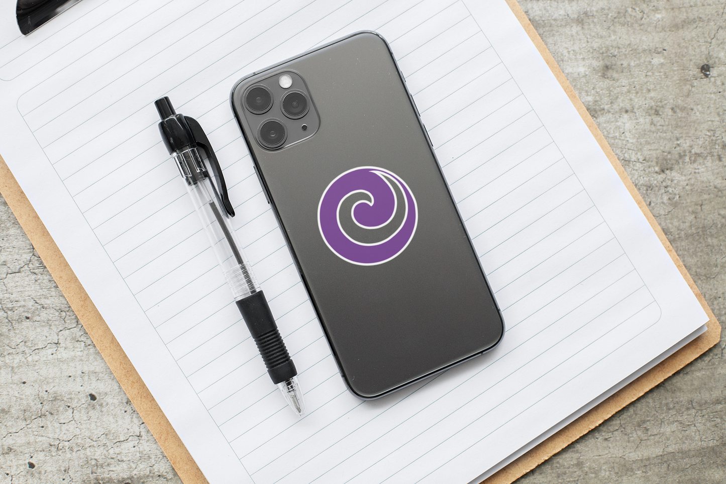 "Julie’s Spiral”, IMAGINE™ Series, Hand-Drawn Art Print, Kiss-Cut Stickers, 21 Colors, 2, 3, 4, 6 inch