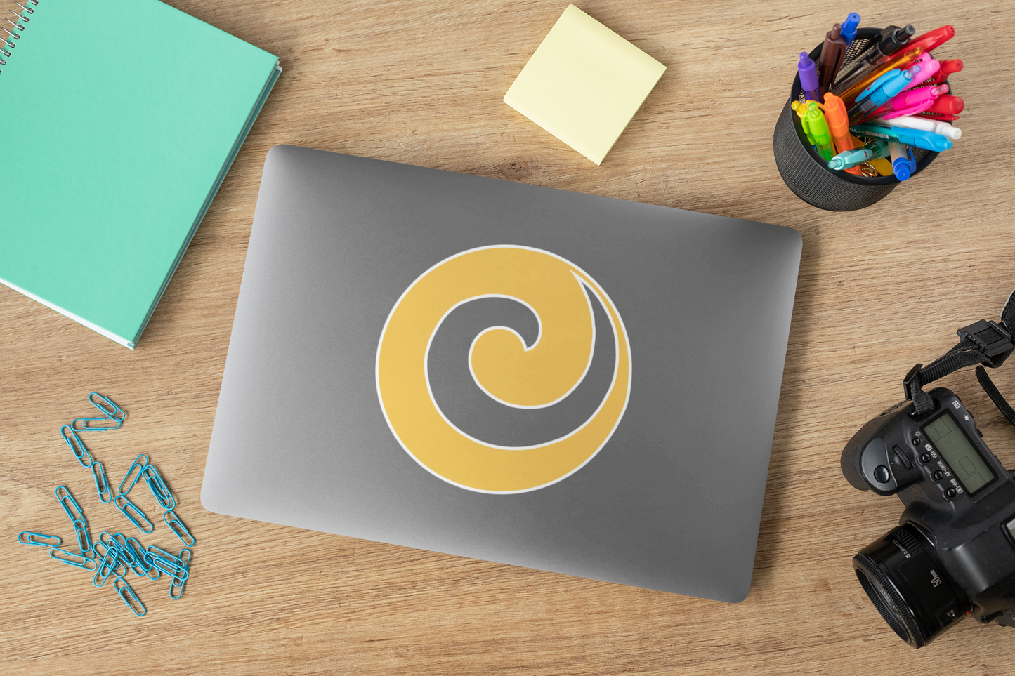 "Julie’s Spiral”, IMAGINE™ Series, Hand-Drawn Art Print, Kiss-Cut Stickers, 21 Colors, 2, 3, 4, 6 inch