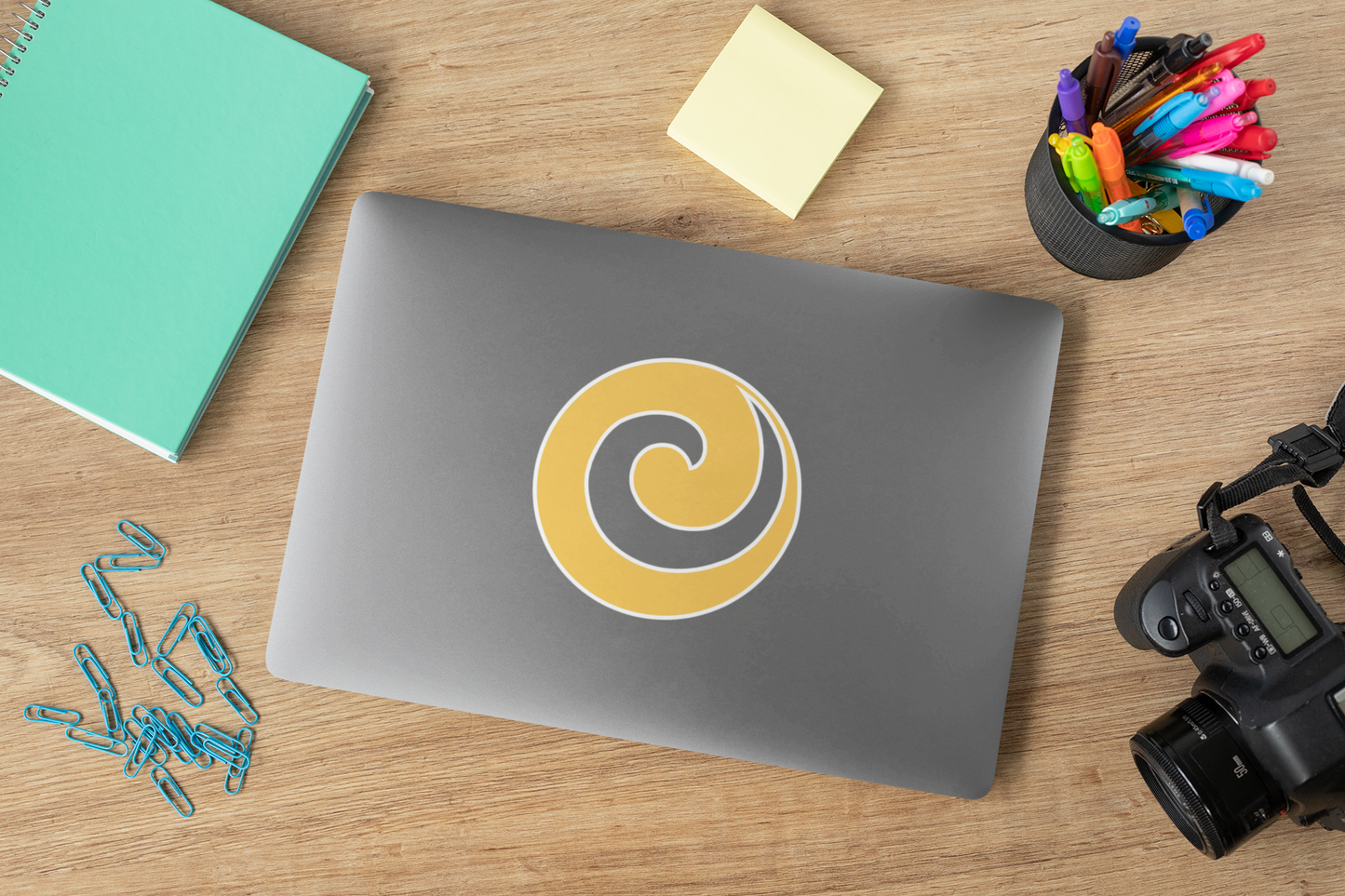 "Julie’s Spiral”, IMAGINE™ Series, Hand-Drawn Art Print, Kiss-Cut Stickers, 21 Colors, 2, 3, 4, 6 inch